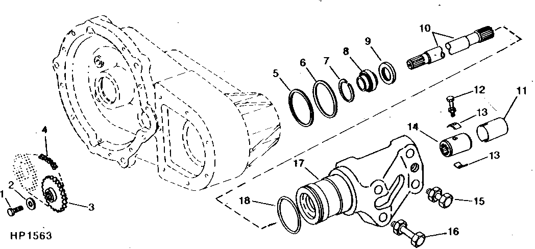 FINAL DRIVE PIVOT, DRIVE SHAFT AND BEARINGS - SIDEHILL