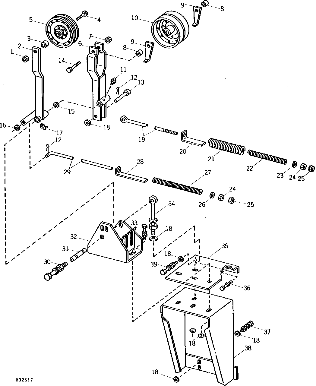 PRIMARY COUNTERSHAFT AND UNLOADING AUGER DRIVE TIGHTENERS