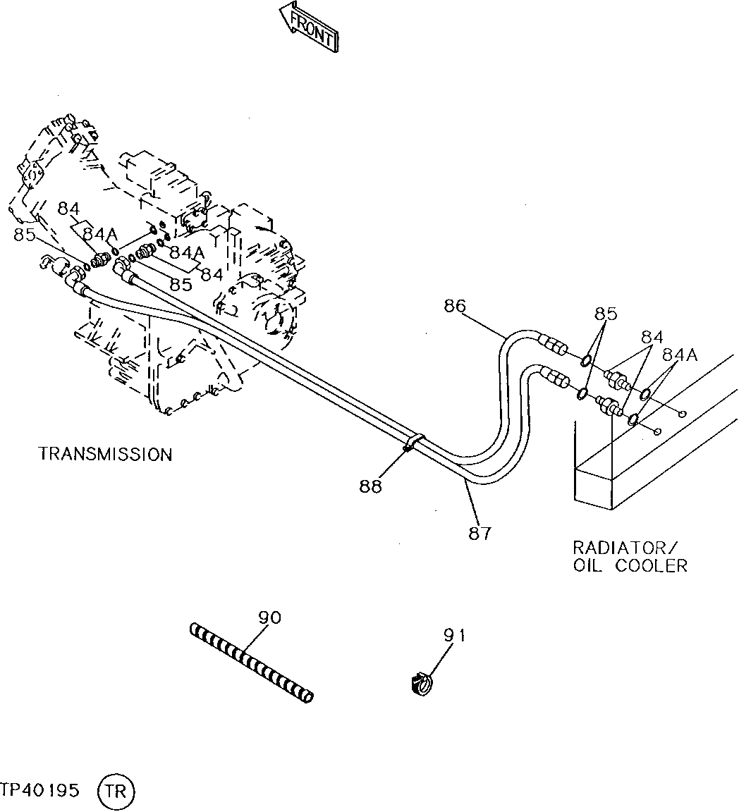 TRANSMISSION OIL COOLER AND OIL LINES (001062 - )