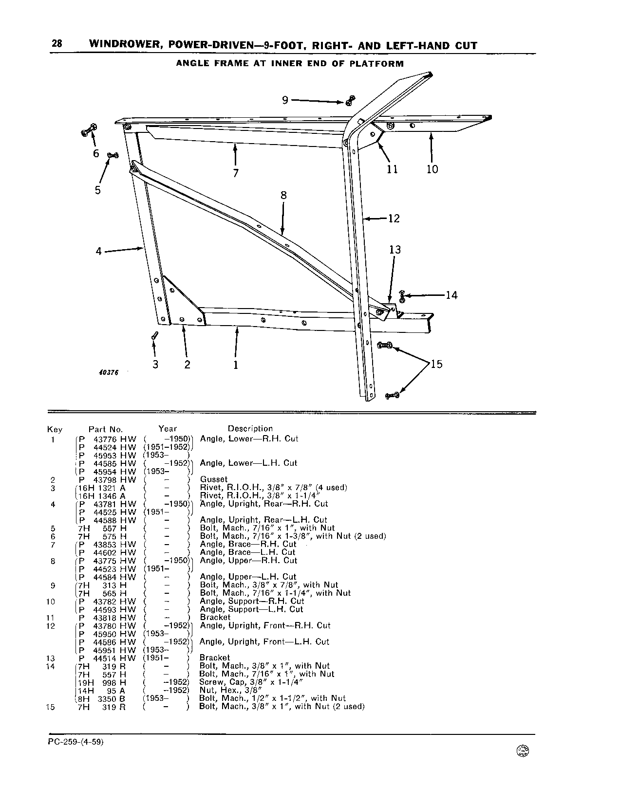 Angle Frame at Inner End of Platform