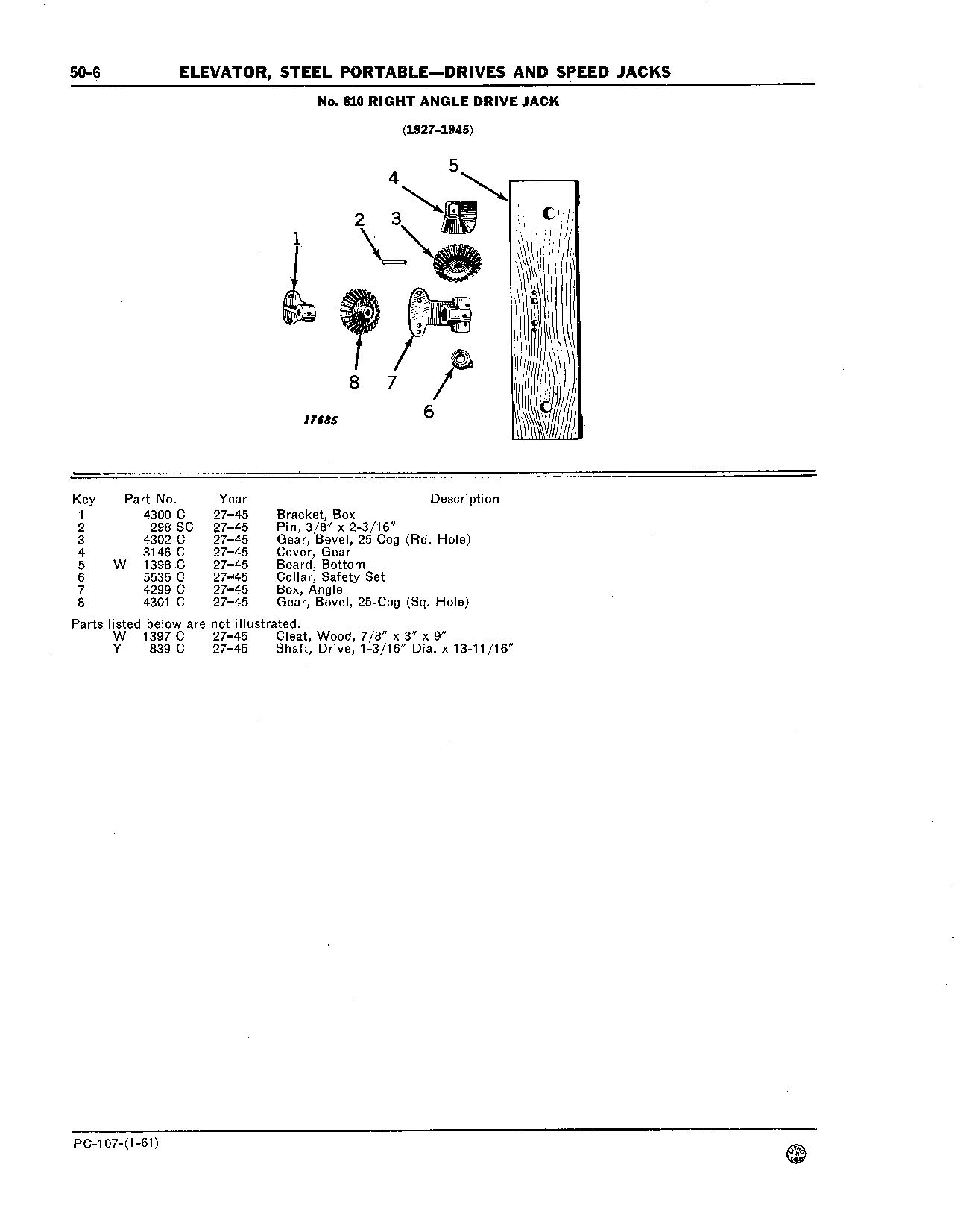 SPEED JACKS 810 RIGHT ANGLE DRIVE JACK (1927-1945)
