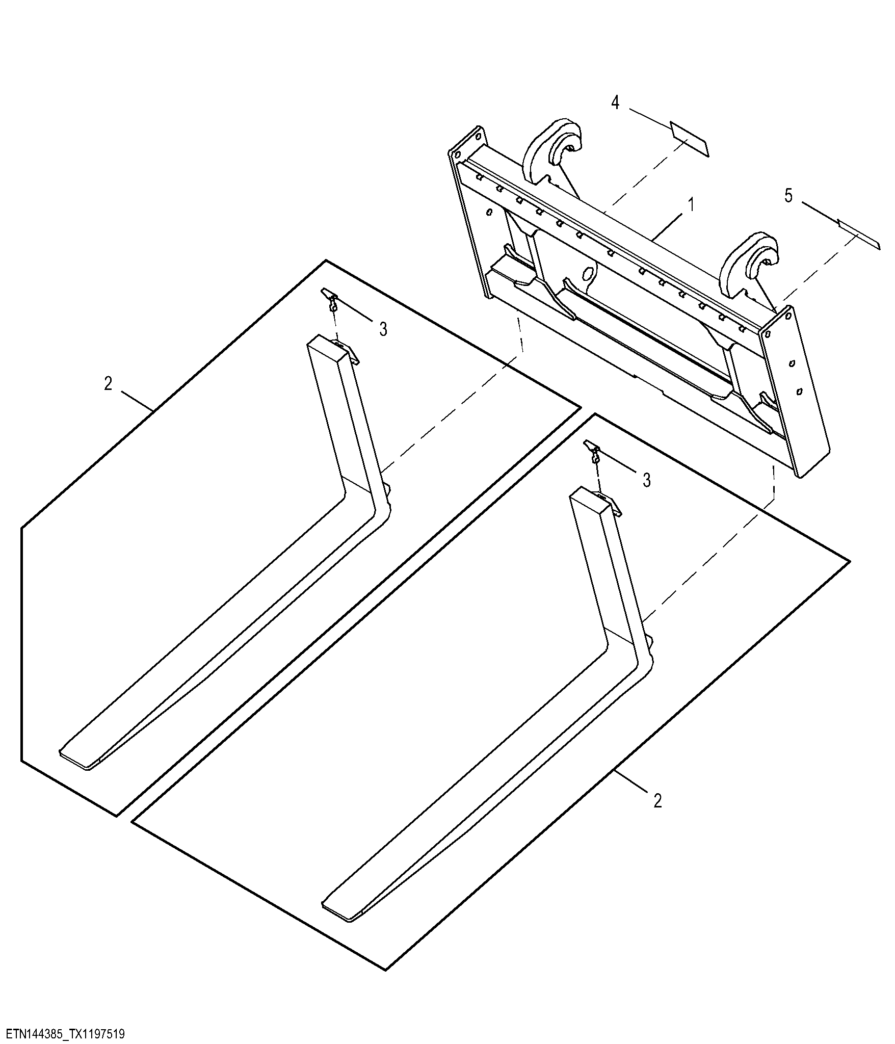Hi-Vis Coupler Forks (If Equipped) ( - 002231)