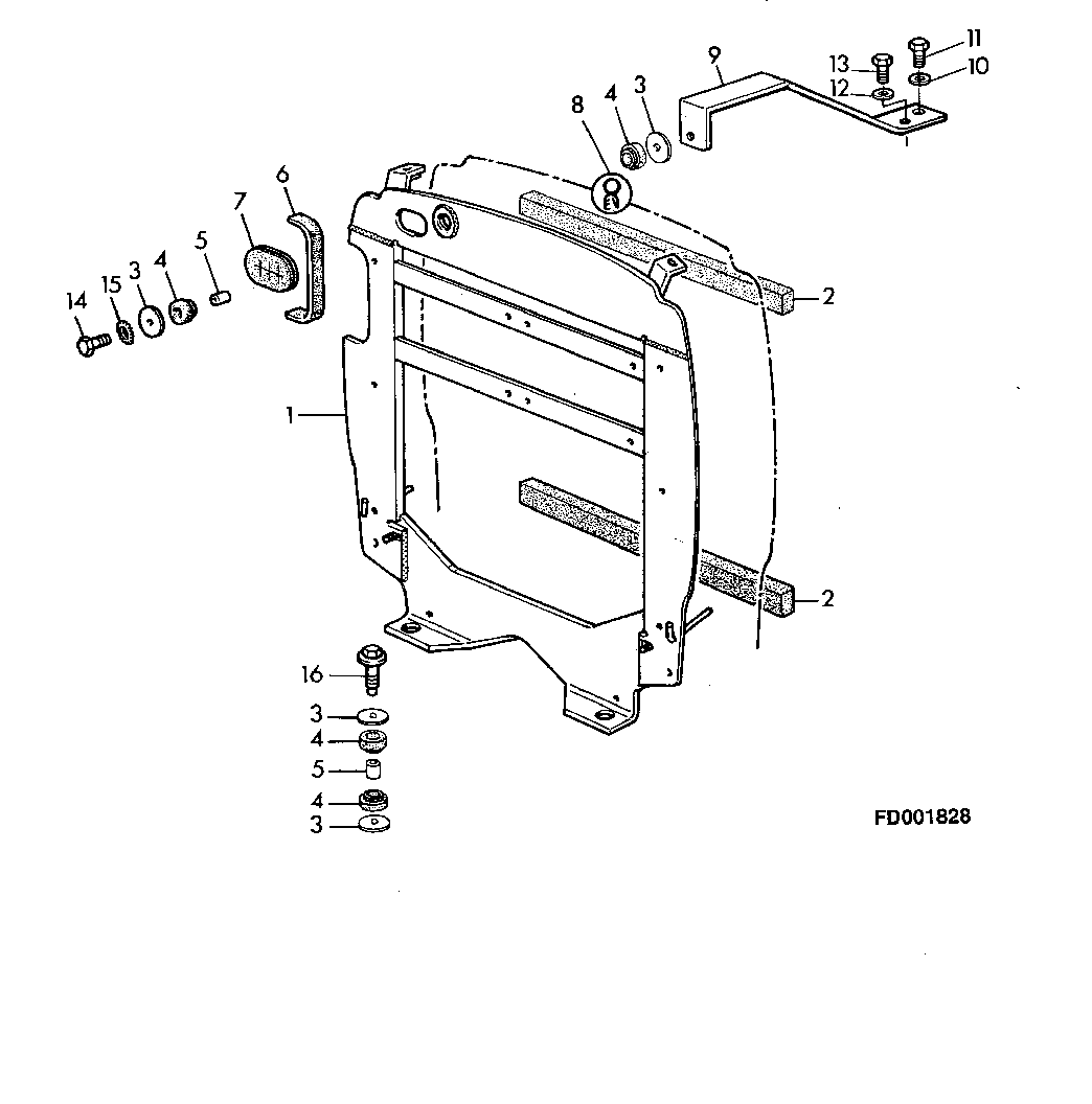 RADIATOR BRACKET (WITHOUT AIR CONDITIONING)