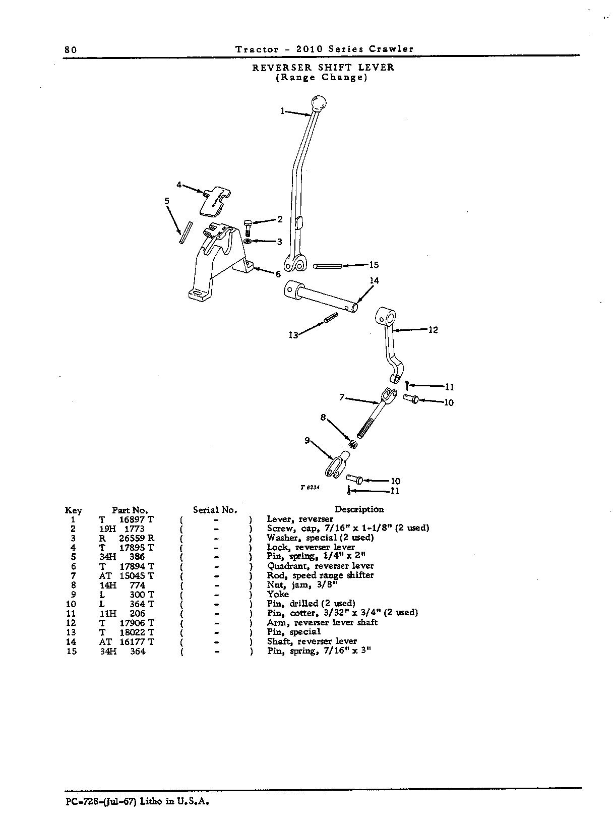 Reverser shift lever