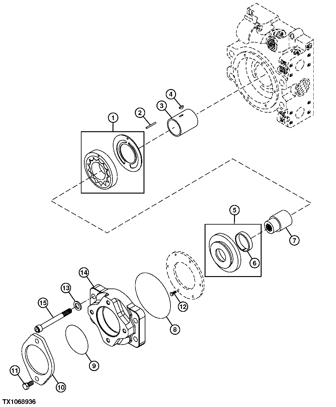 Hydrostatic Pump Charging System and Filtration Manifold (Righthand)