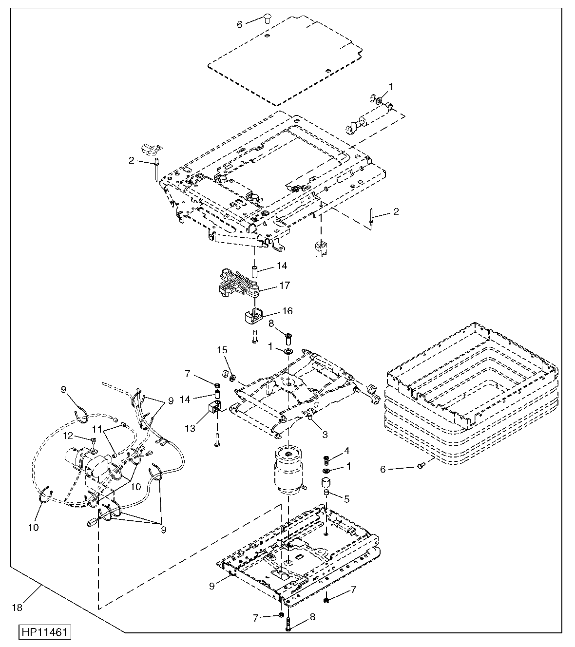 OPERATOR'S SEAT AIR SUSPENSION WEAR PARTS KIT