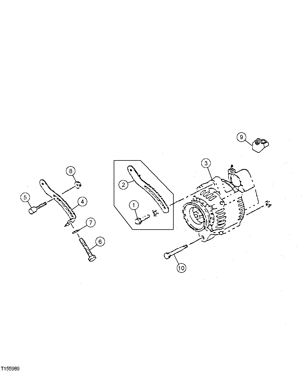 ALTERNATOR AND ALTERNATOR MOUNTING BRACKETS