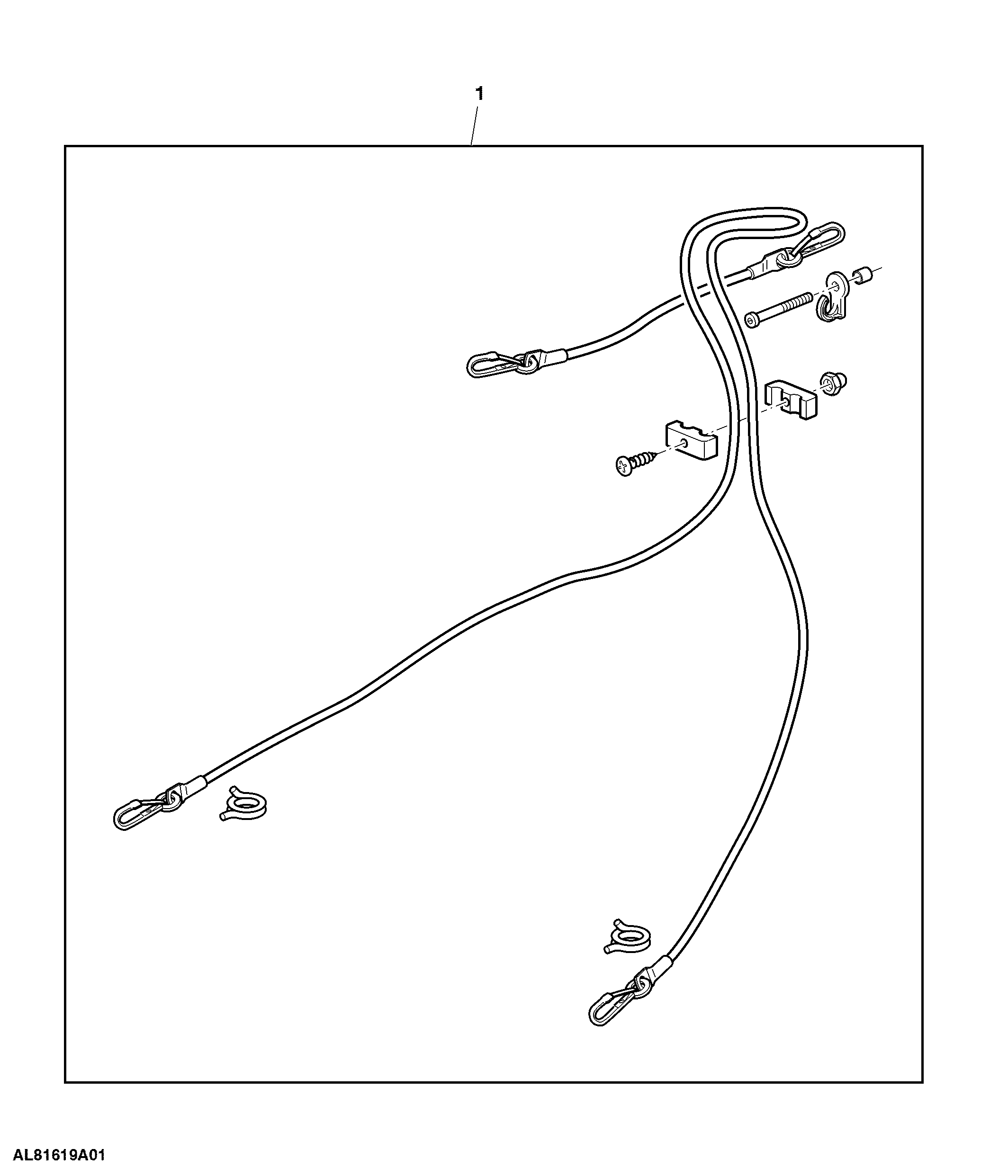 Attachment, Center Link and 3-Point Hitch Release Cable