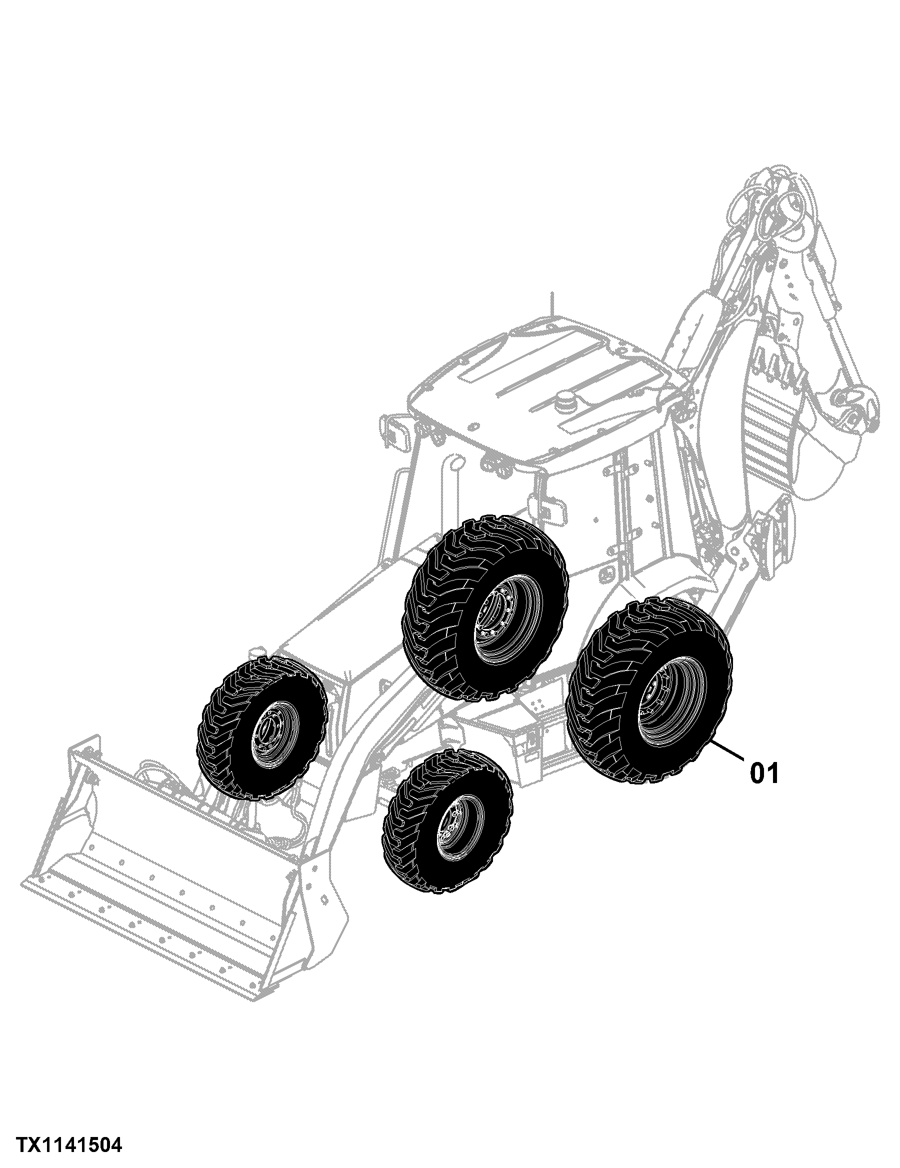 310SK TC (TMC) Backhoe Loader (Engine 4045HT063,4045HT073)(PIN: 1T0310TK_ _E219607 - E270402)