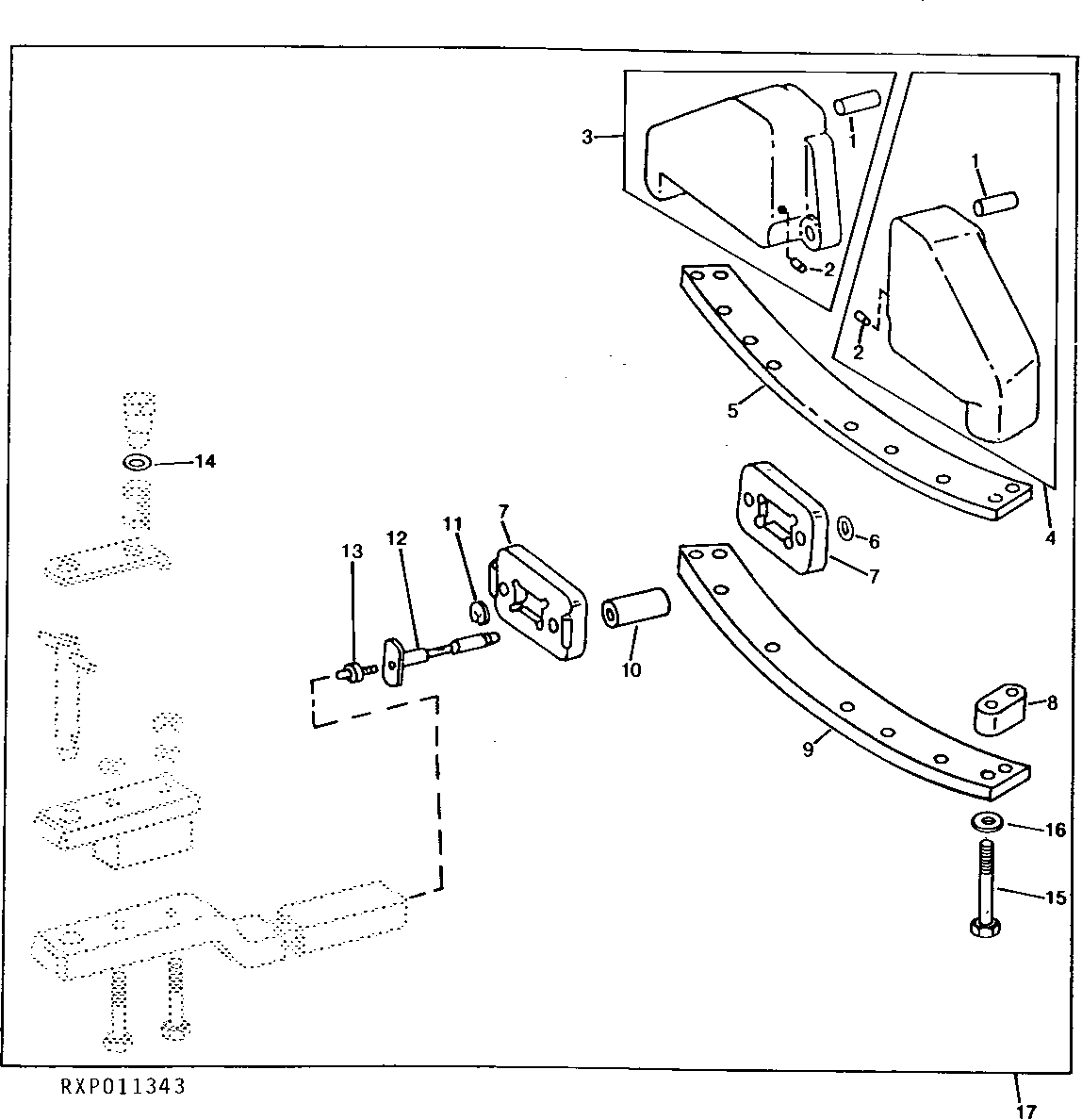 DRAWBAR CONVERSION KIT (REGULAR TO WIDE SWING DRAWBAR)