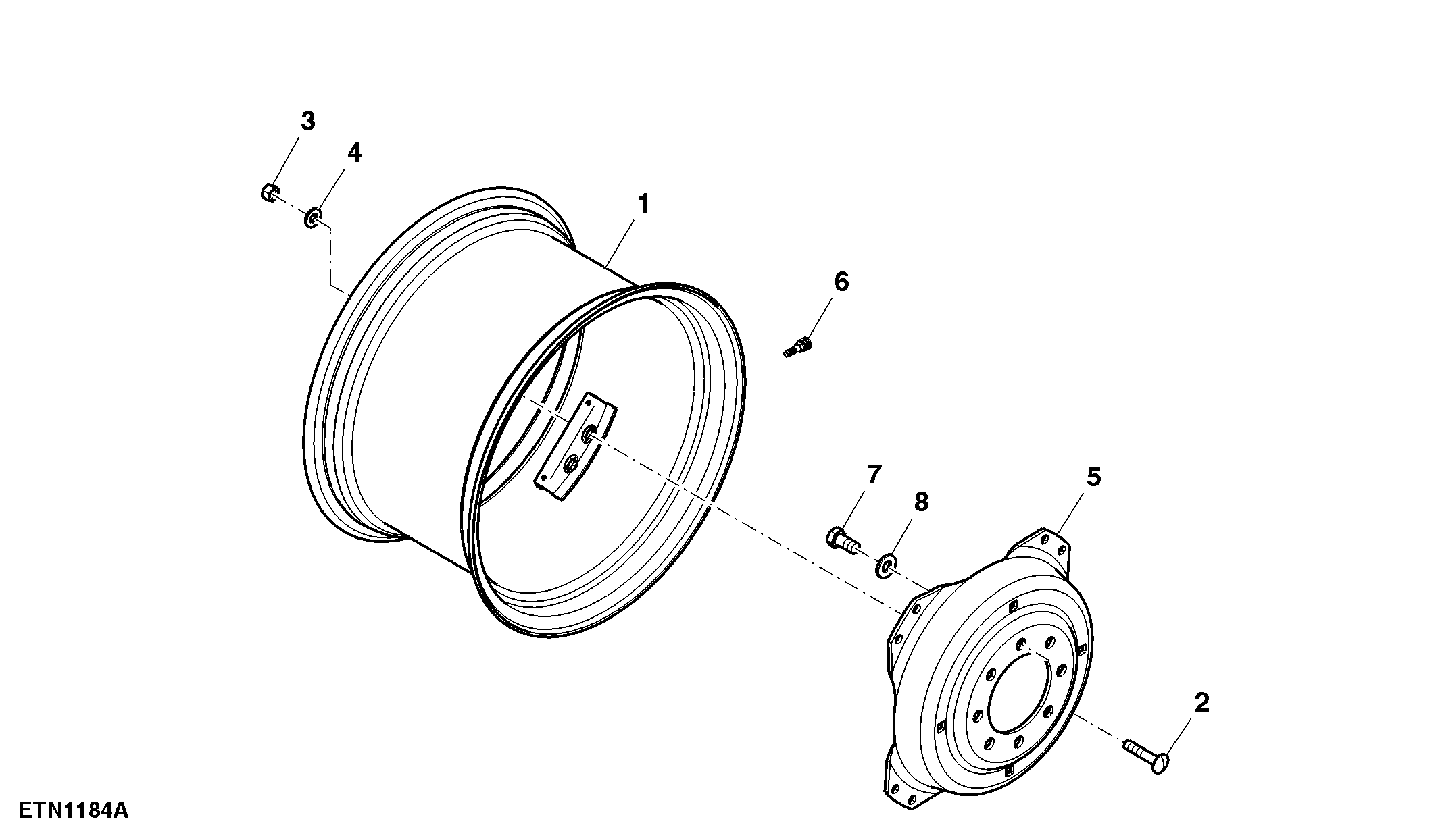 Rear Wheels, DW15X24, 19.5L, 9.1 mm Thick Disk