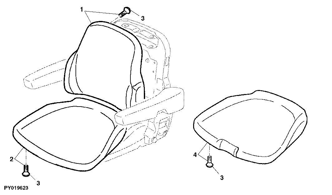 SEAT CUSHION, SUPER COMFORT SEAT MSG85, MSG95 (WITHOUT HEATING)