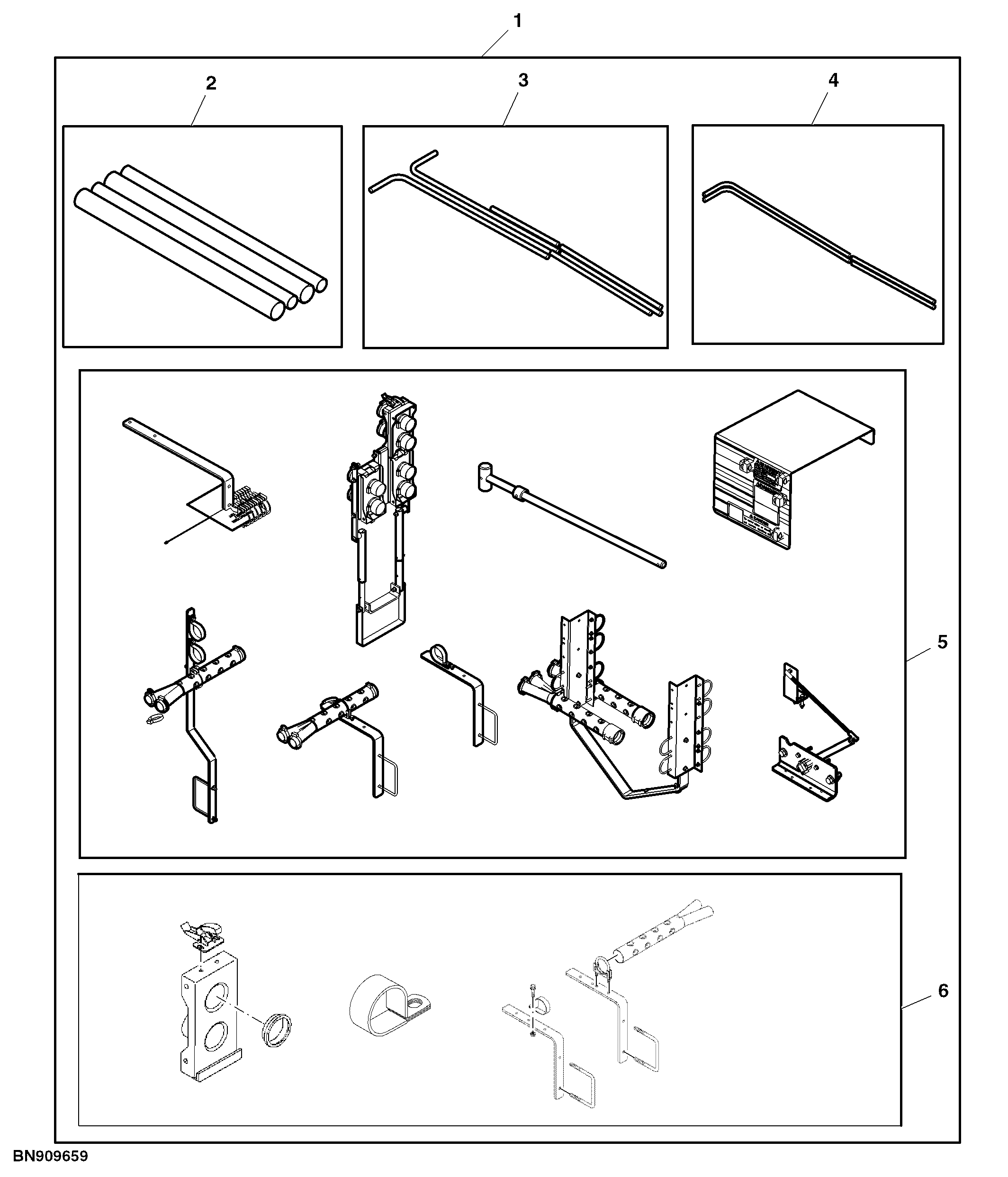 Attachment, Air Distribution Package, 16 Row, Tow-Between Cart