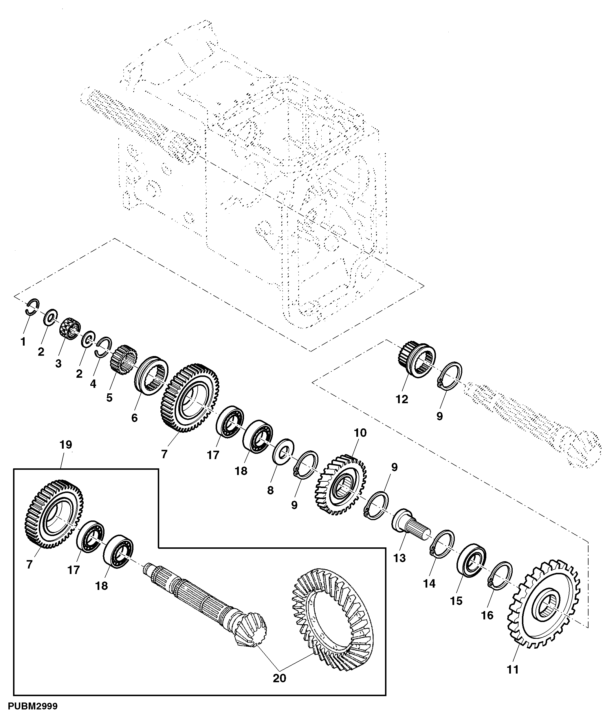 DIFFERENTIAL DRIVE SHAFT (COLLARSHIFT OR SYNCSHUTTLE™ TRANSMISSION)