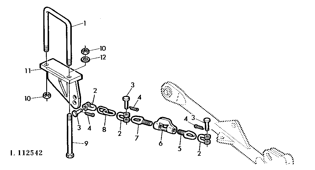 LATERAL STABILIZING CHAIN (WITH HOOK DRAFT LINKS)