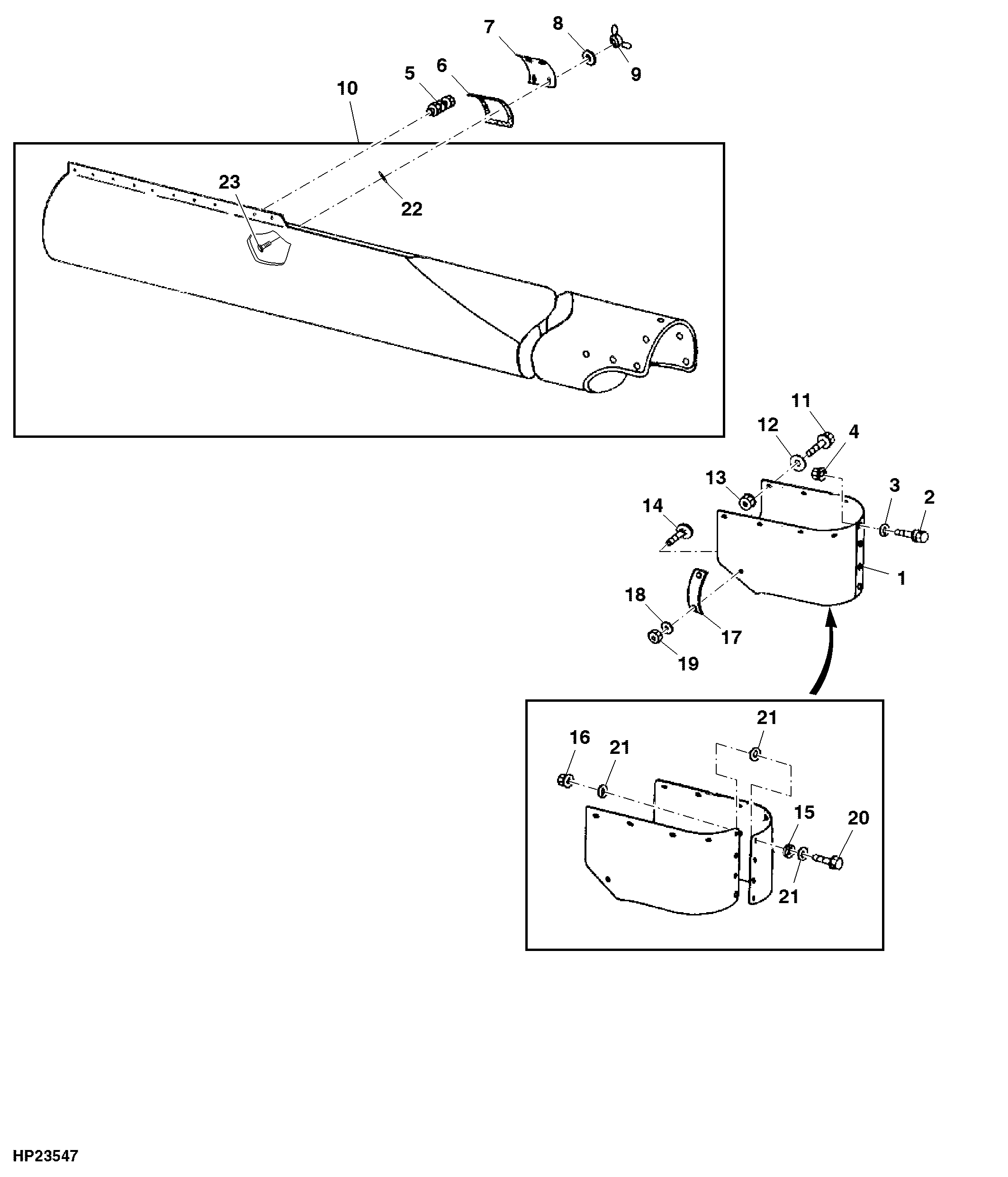 Horizontal Unloading Auger Housing (17 ft and 20 ft)
