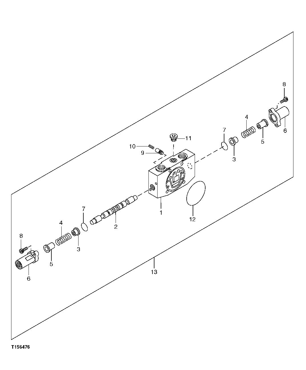 Left Hand Propel Flow Control Valve Components Section