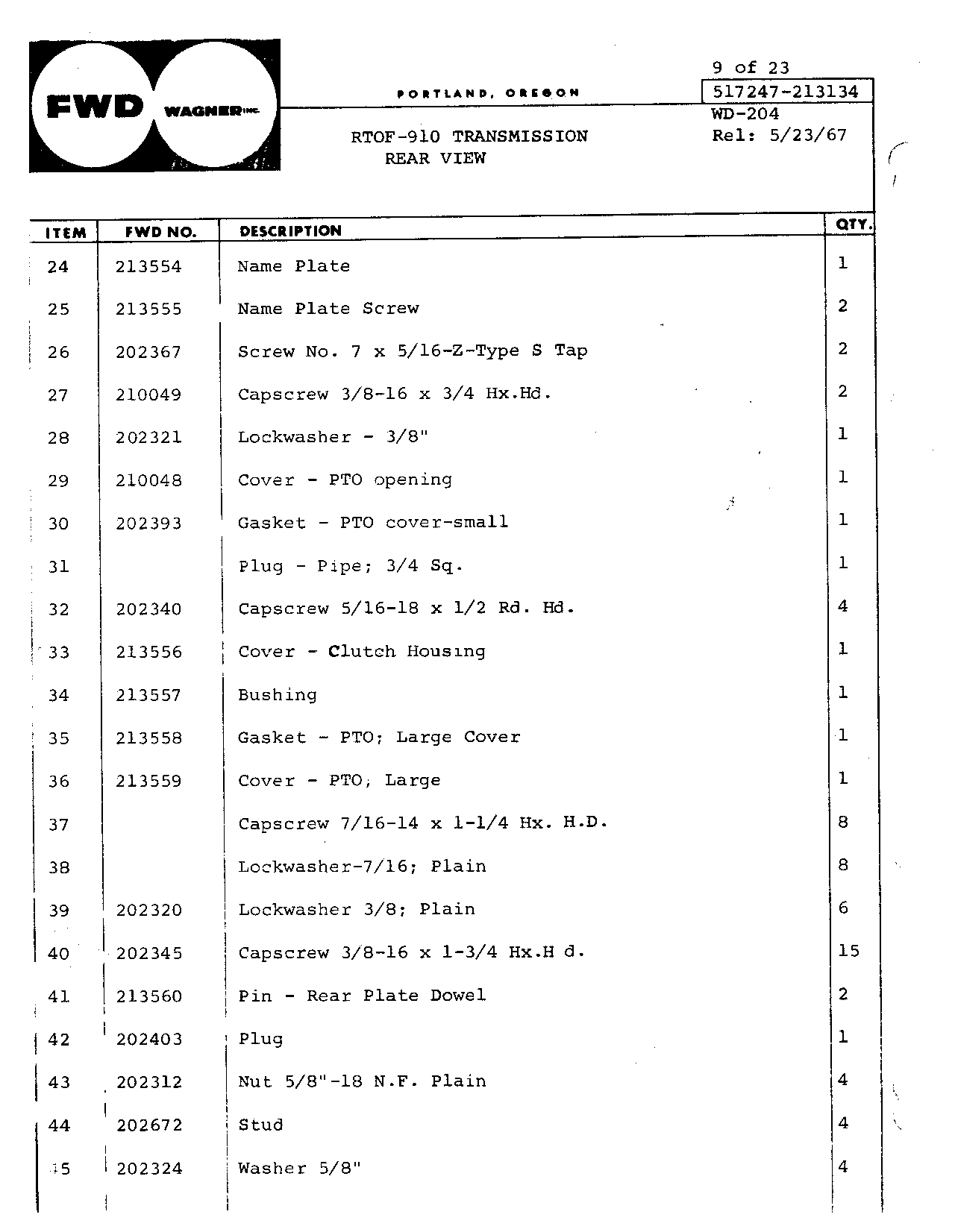 Section 50 - Power Train Transmission (Continued)