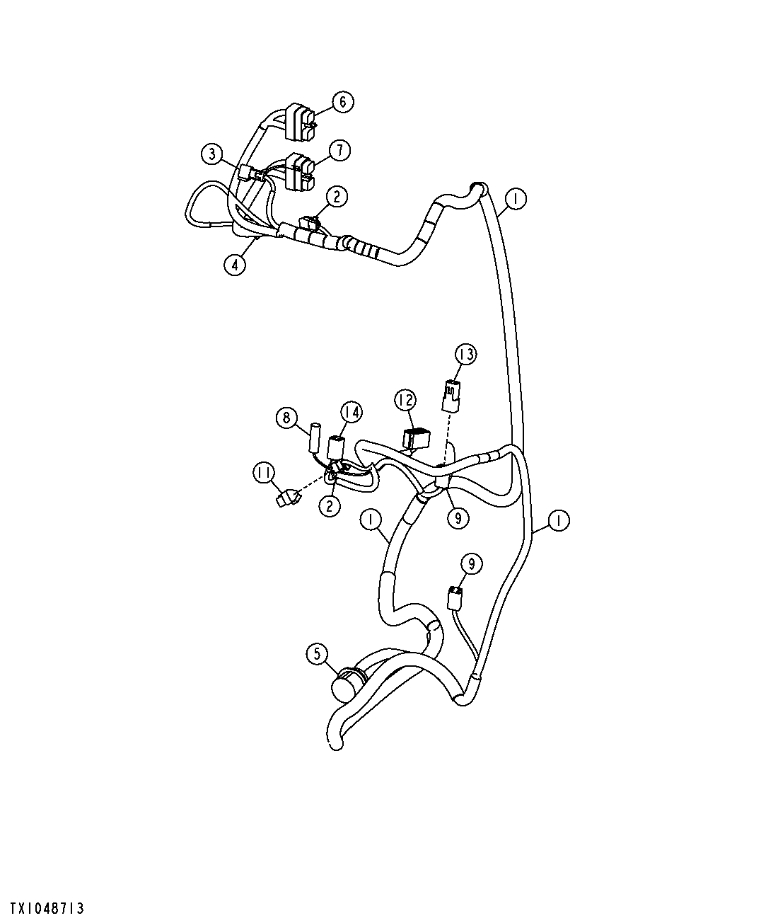 Electrical Section - Cab - Lower Harness - IGC Cab