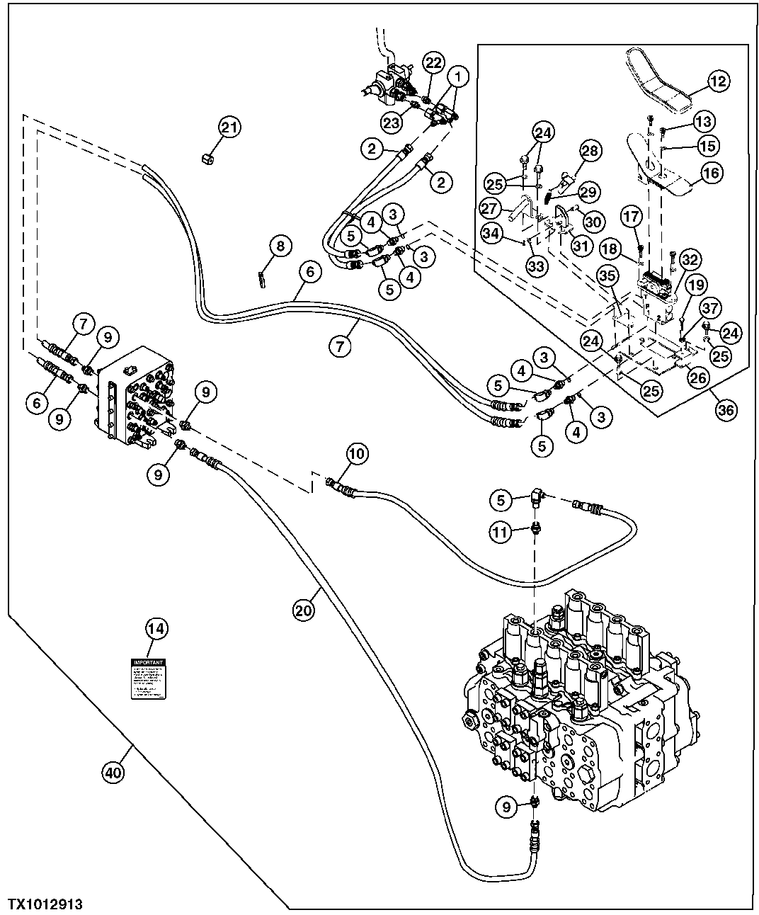 TWO-WAY HYDRAULIC FOOT PEDAL CONTROL REPLACEMENT