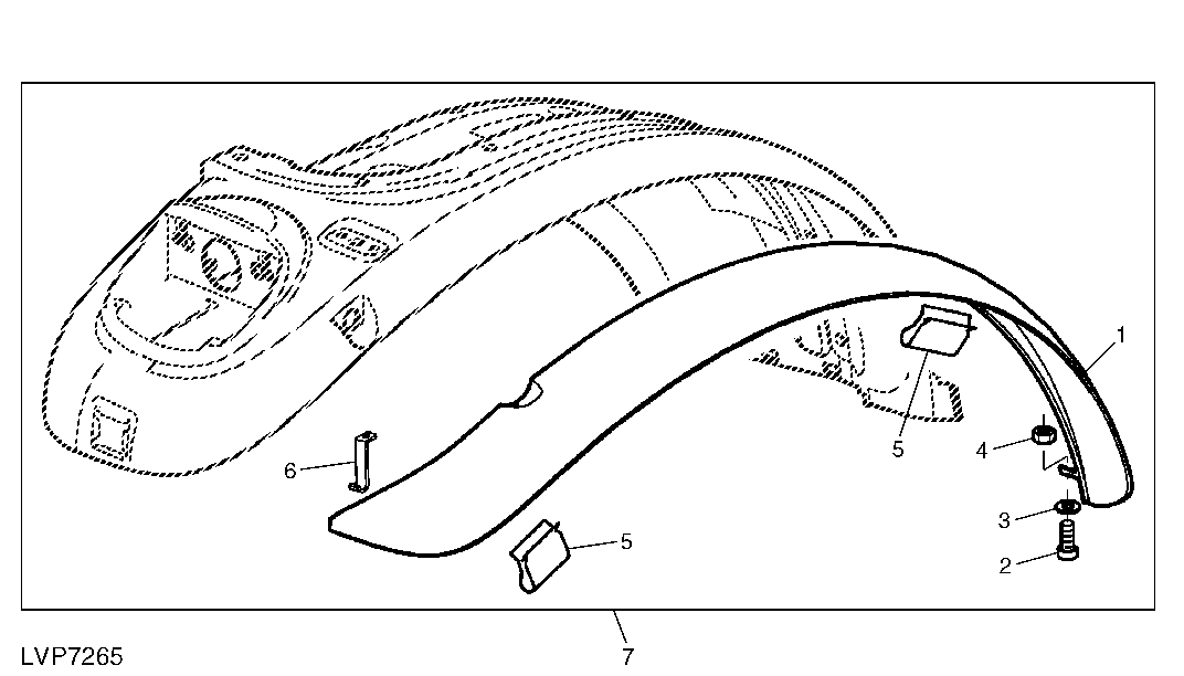 Rear Fender Side Extension (Isolated Open Operator Station / Cab)