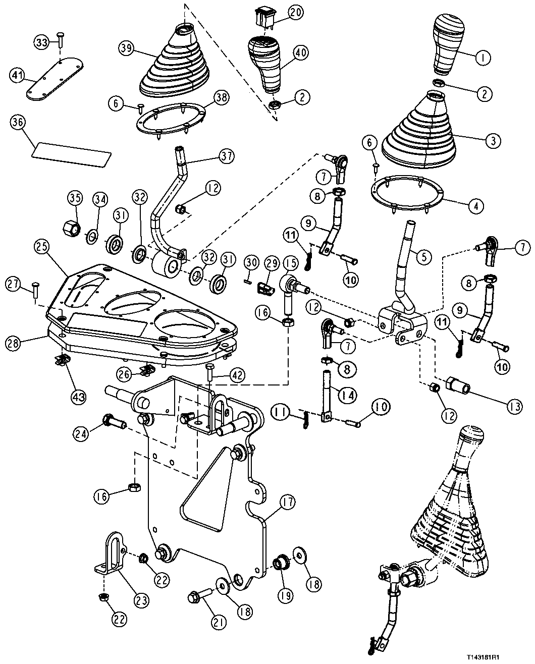 GRAPPLE CONTROL VALVE LEVERS & LINKAGE (DF)