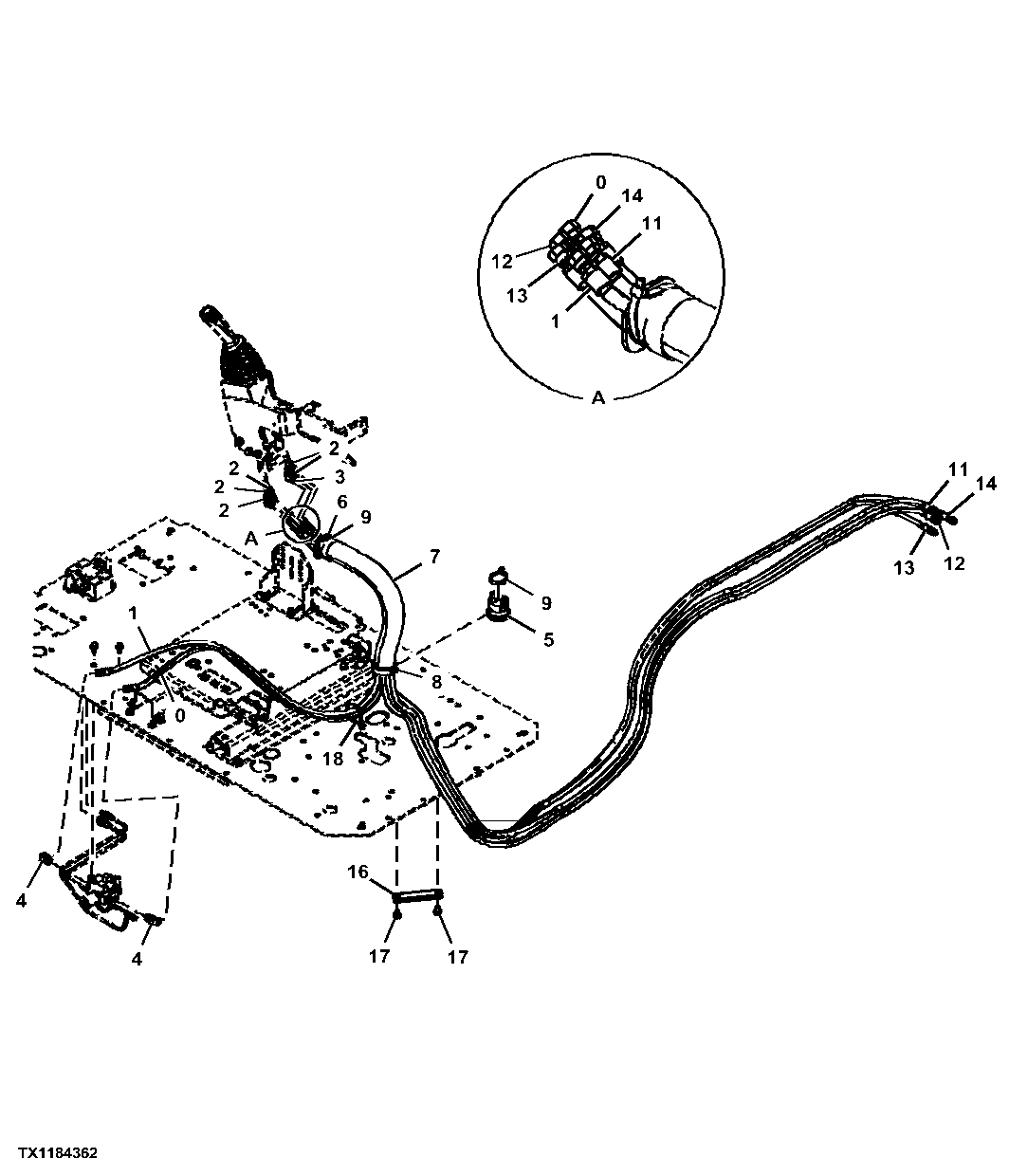 Pilot Lines, Pilot Signal Manifold to Right Pilot Controller