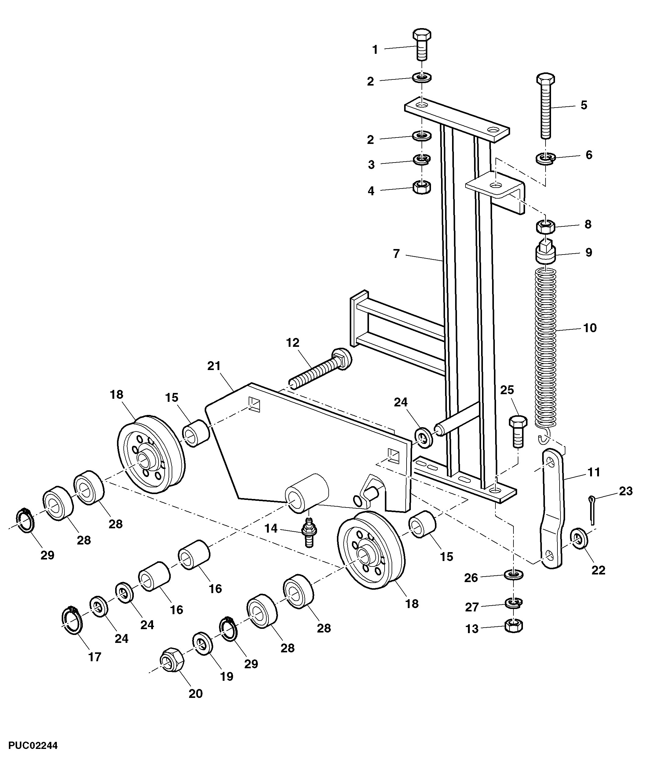 Countershaft Direct Drive With Tensioner Pulley