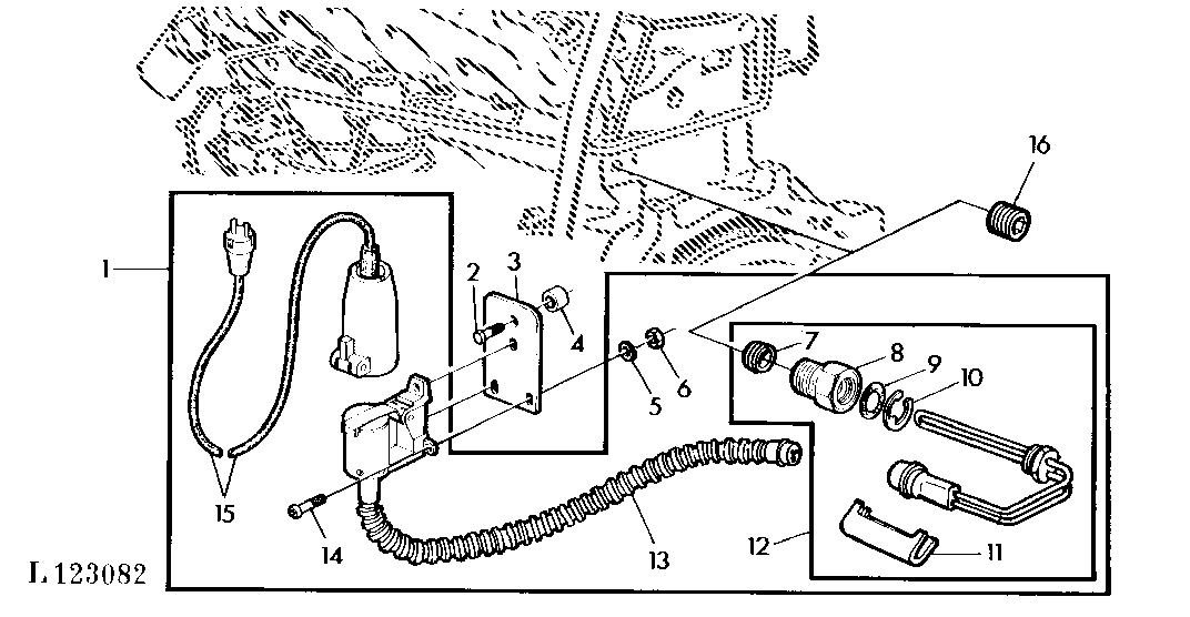 ENGINE COOLANT HEATER 220V,500W (WITHOUT INCREASED LIFTING CAPACITY)