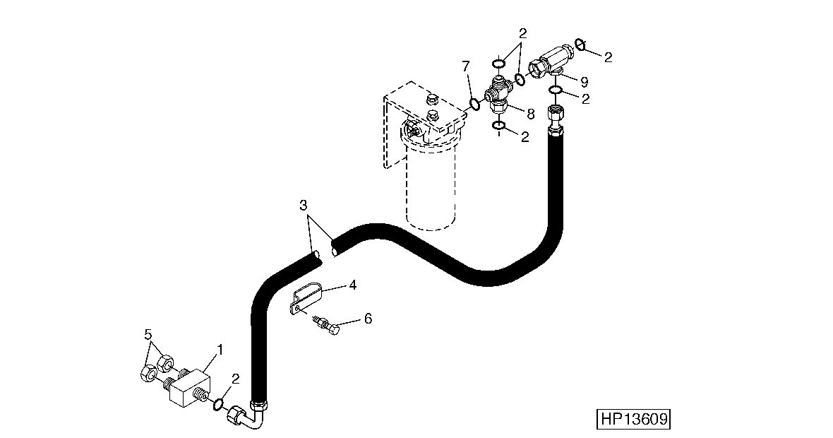 Drain Hydraulic Hoses, Four Wheel Drive Case