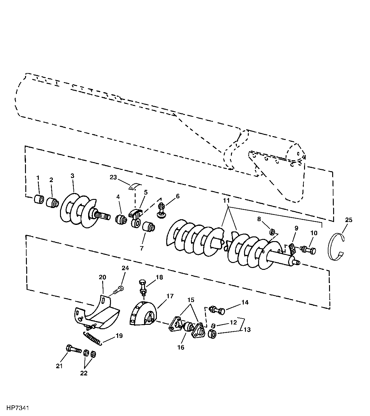 HORIZONTAL UNLOADING AUGER (17 FT AND 20 FT)
