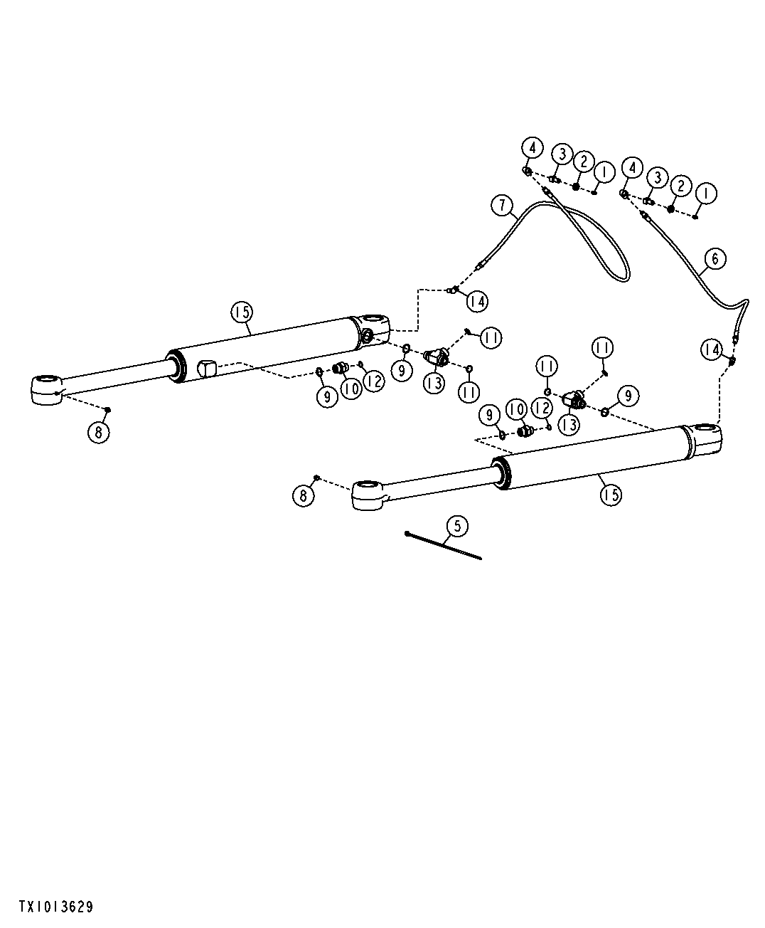 Steering Cylinders with Greased Pin Joints ( - 618143)