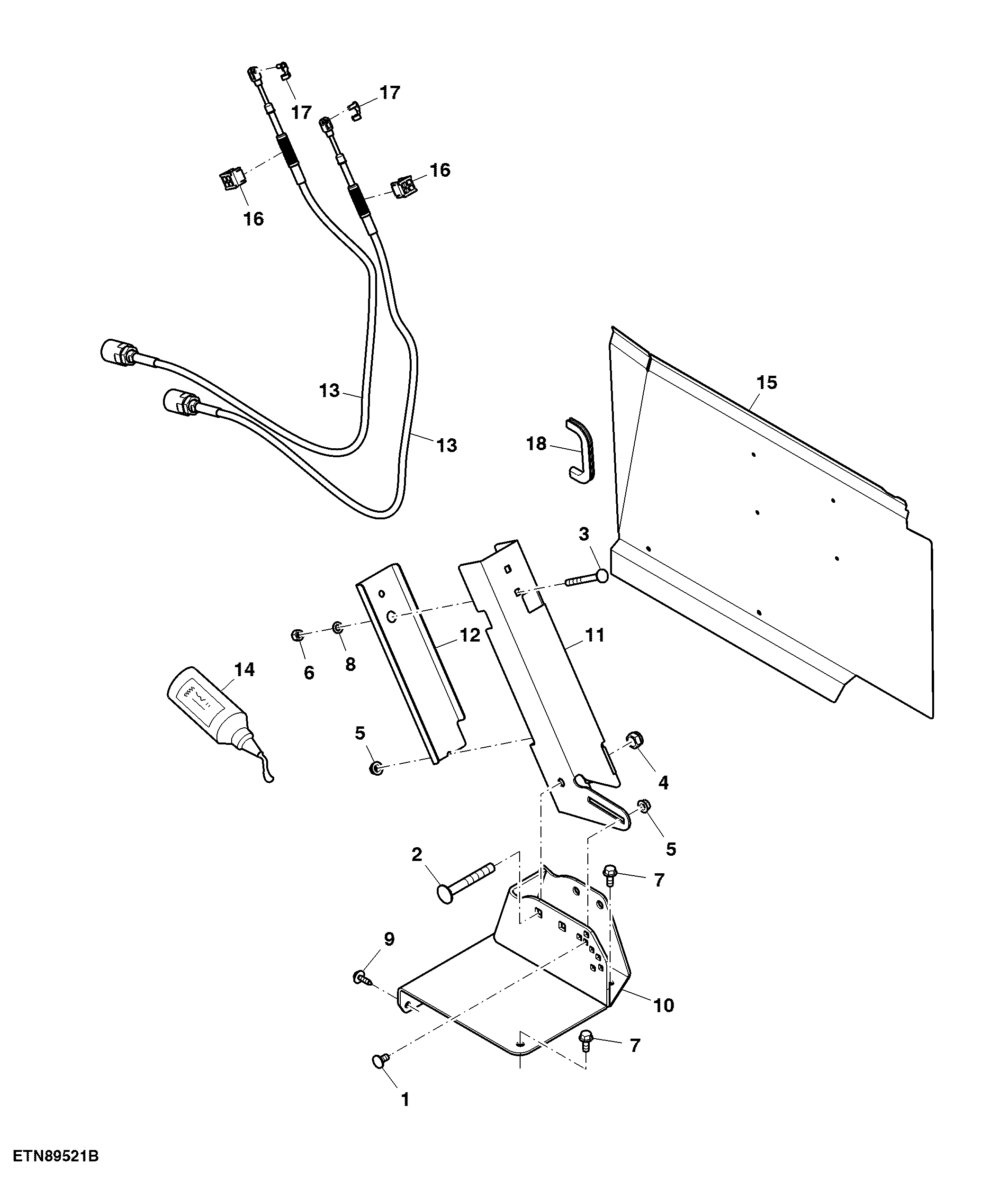 Mounting Parts, Multi Function Lever, OOS, Low Profile Version