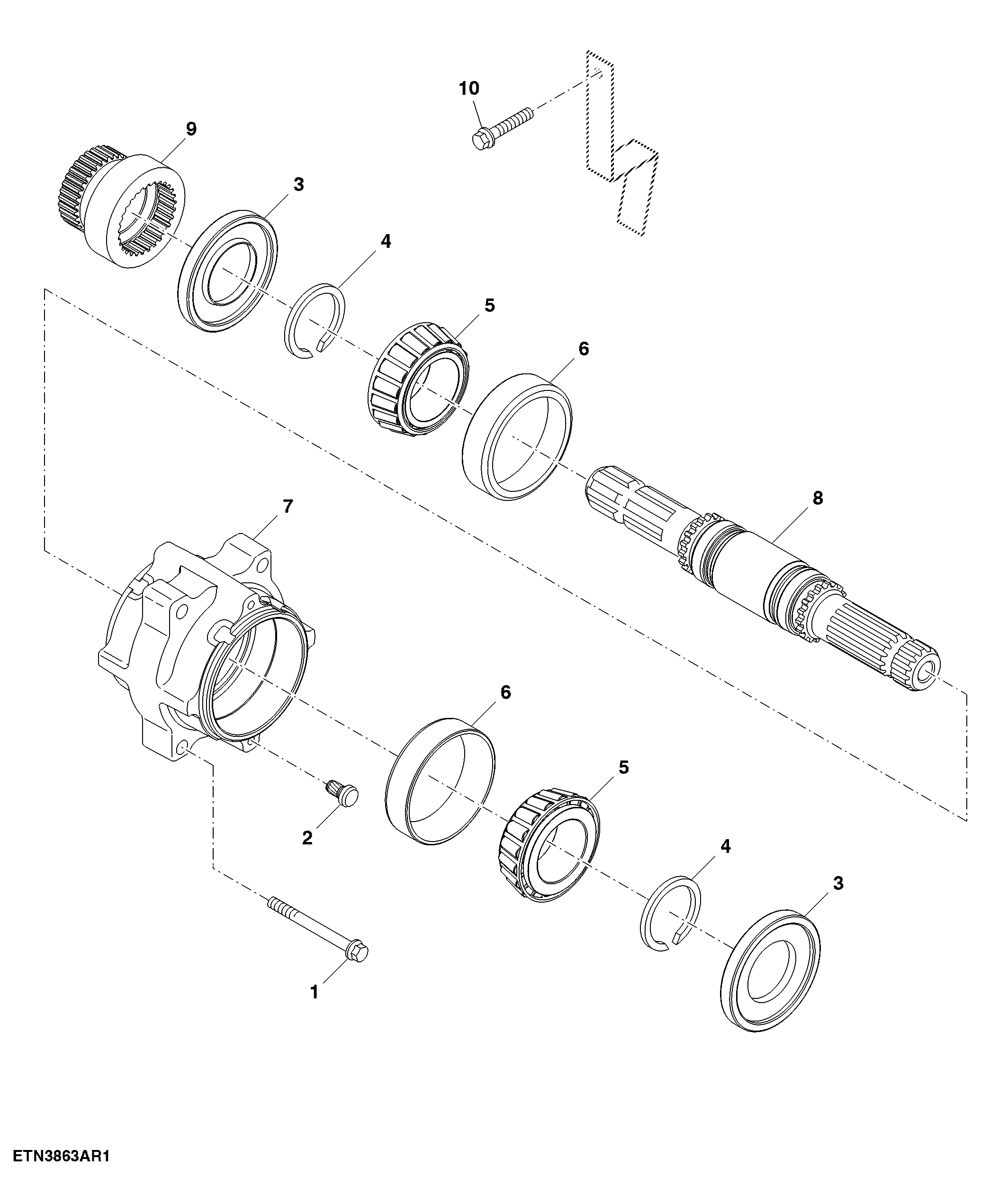 Output Shaft , Optional PTO , 2 Speed, Type 3