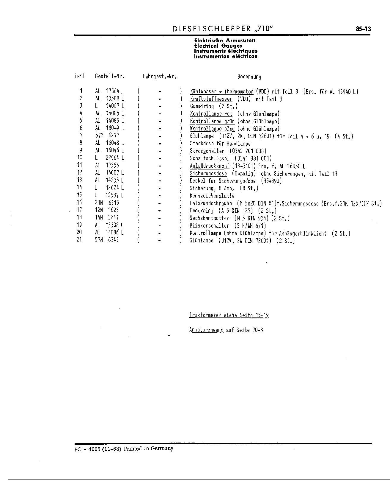Control Lamp (Continued)