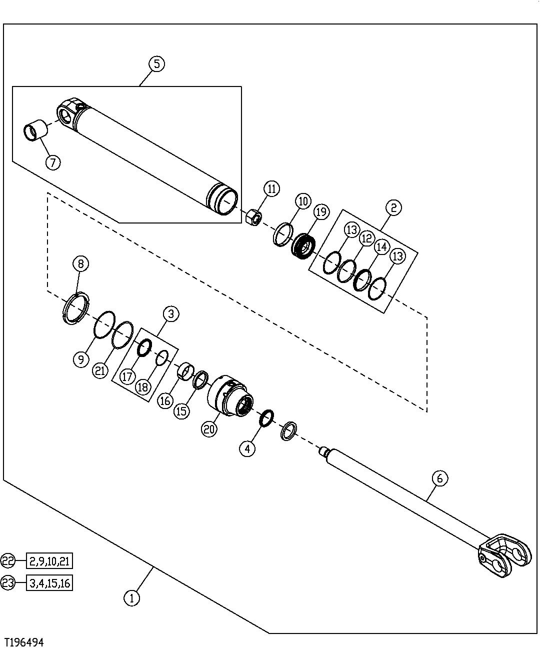 Bucket Cylinder (For Use With Tool Carrier or Log Loader)