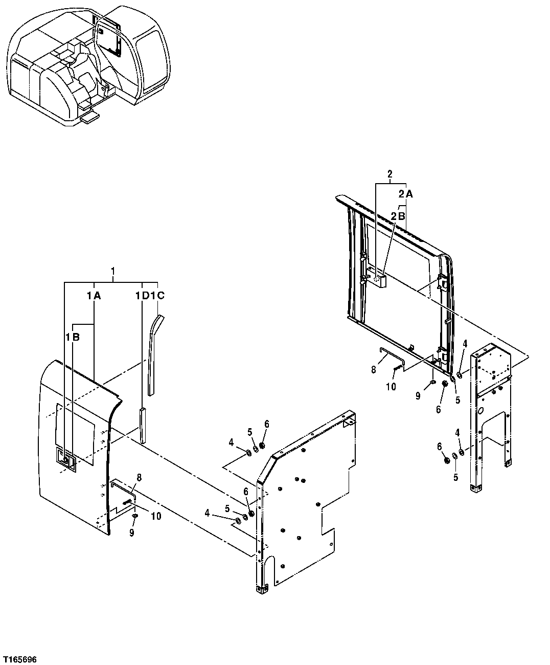 COOLING PACKAGE AND HYDRAULIC PUMP COMPARTMENT DOORS (TROPICAL)