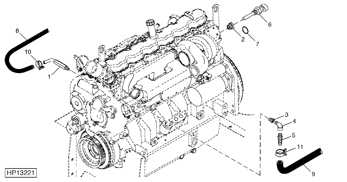 ENGINE HEATER HOSES AND CONNECTORS (8.1 LITER ENGINE)