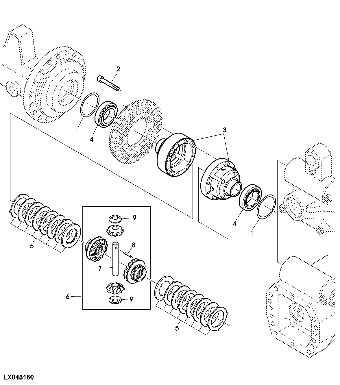 MULTIPLE DISK SELF-LOCK. DIFFERENTIAL, MFWD-AXLE (740)