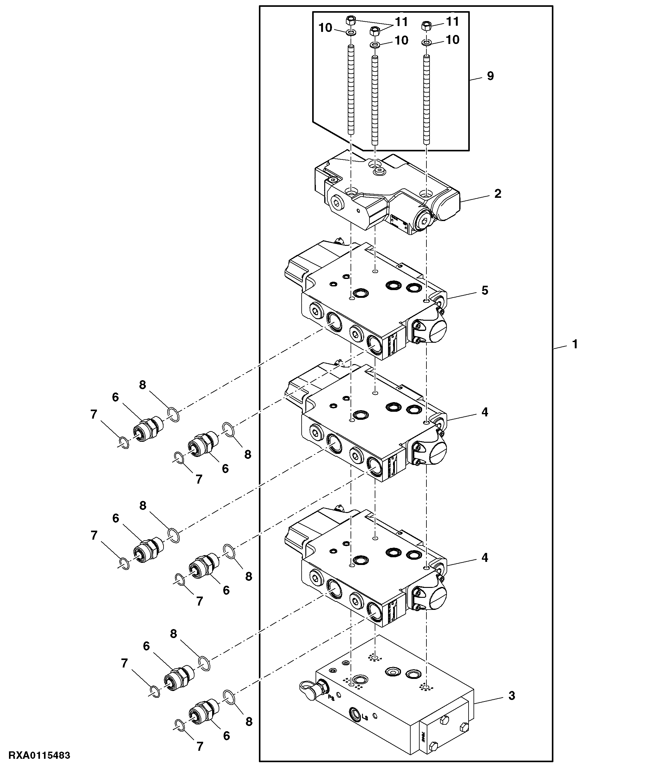 Selective Control Valve (3 SCV, W/O Spacers)