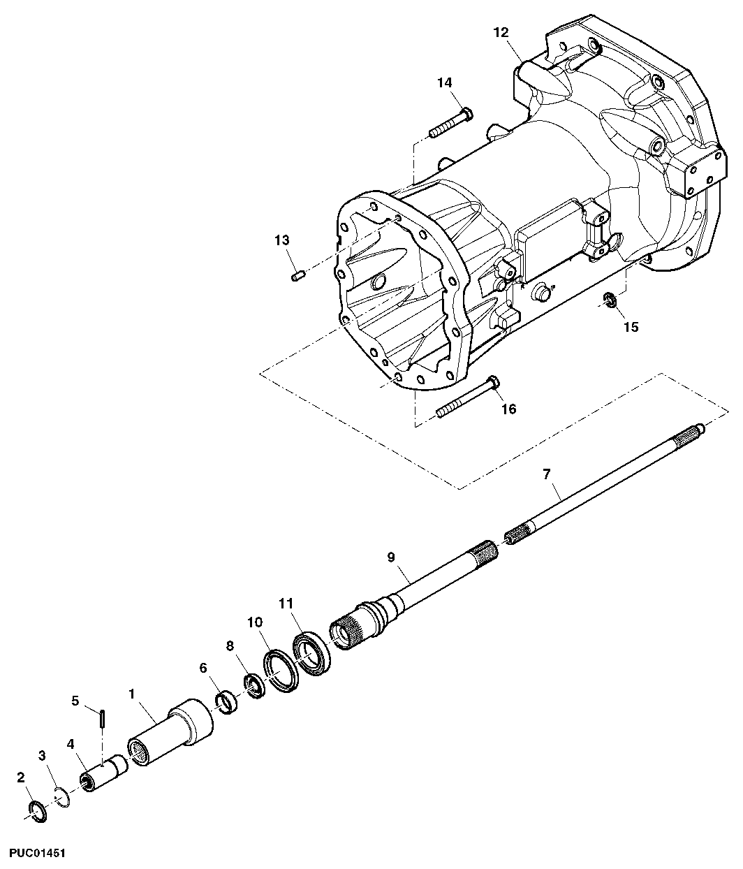Input Housing And Bearing, Sync Shuttle Transmission