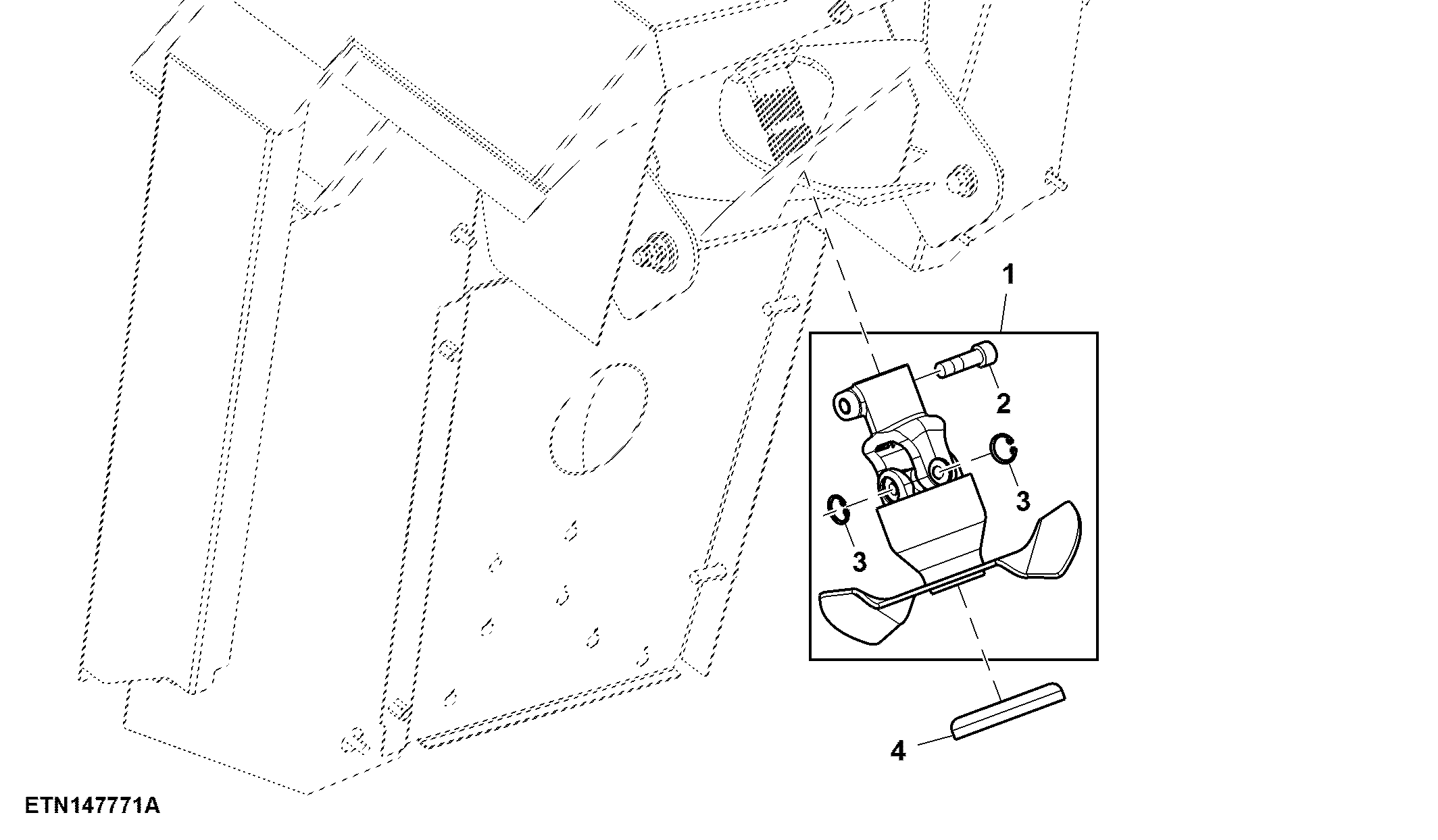 Universal Joint and Bearing Cup, Loading Auger With Flight 9.0L
