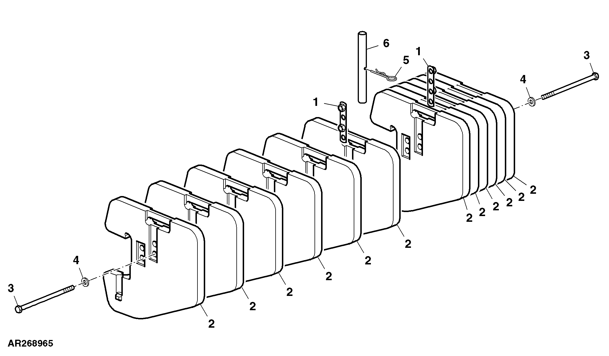 Additional Front Weights, 12 Weights ( - XXXX)