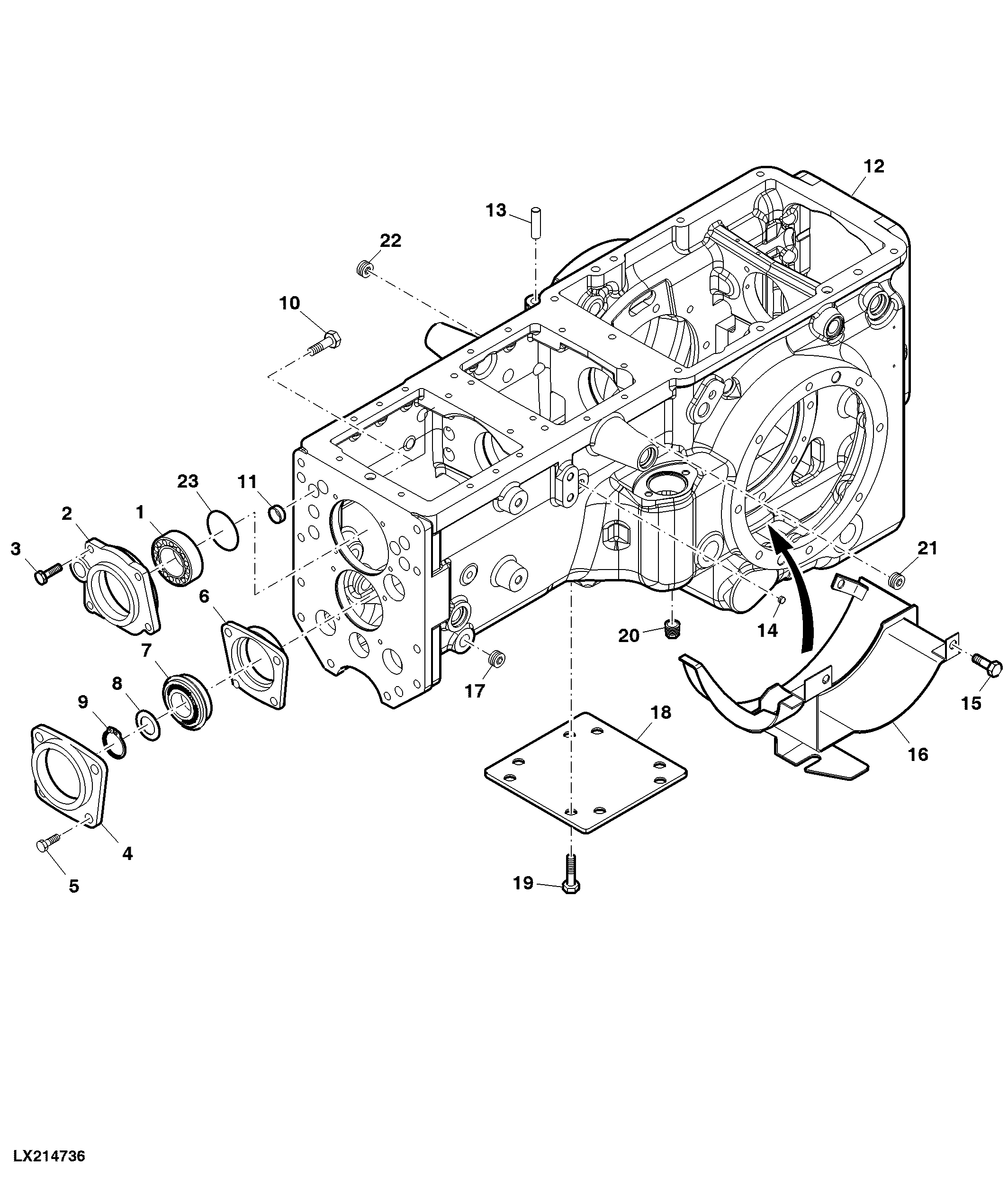 Transmission Housing, SyncReverser™ (24+24)