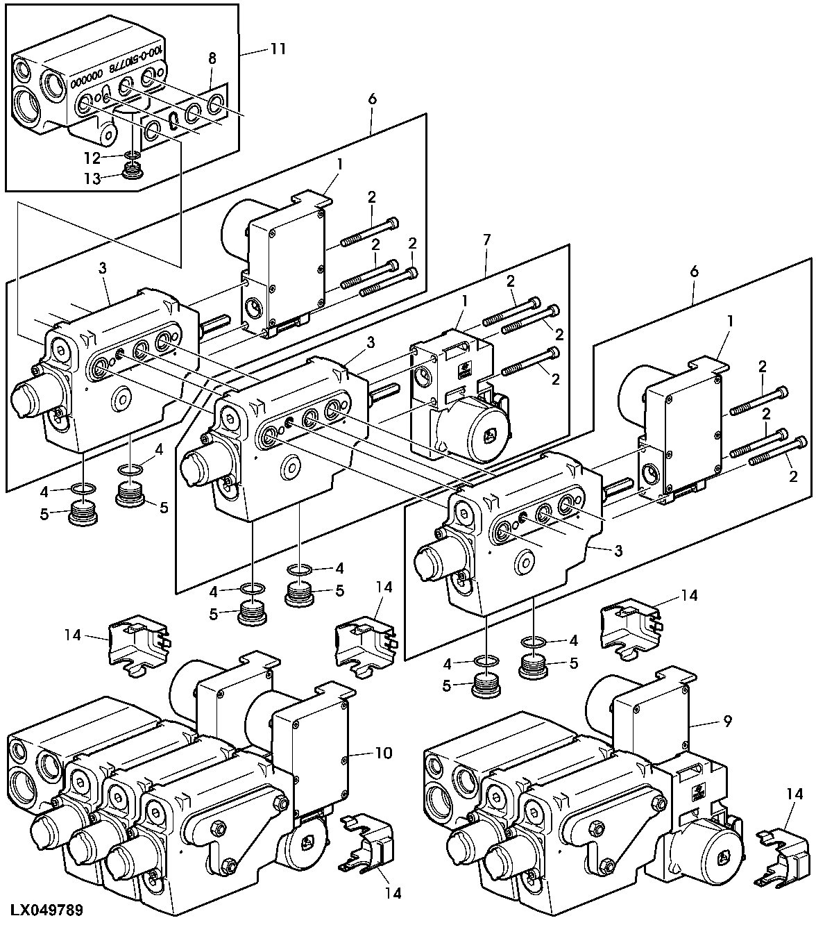 ELECTRONICALLY OPERATED CONTROL VALVE (E-ICV), R.H. / CENTER CAB
