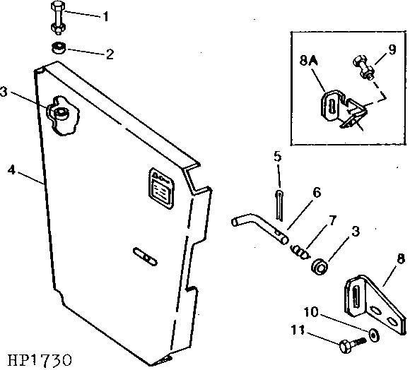 Separator Right-Hand Shield (Dip and Pour Elevator)