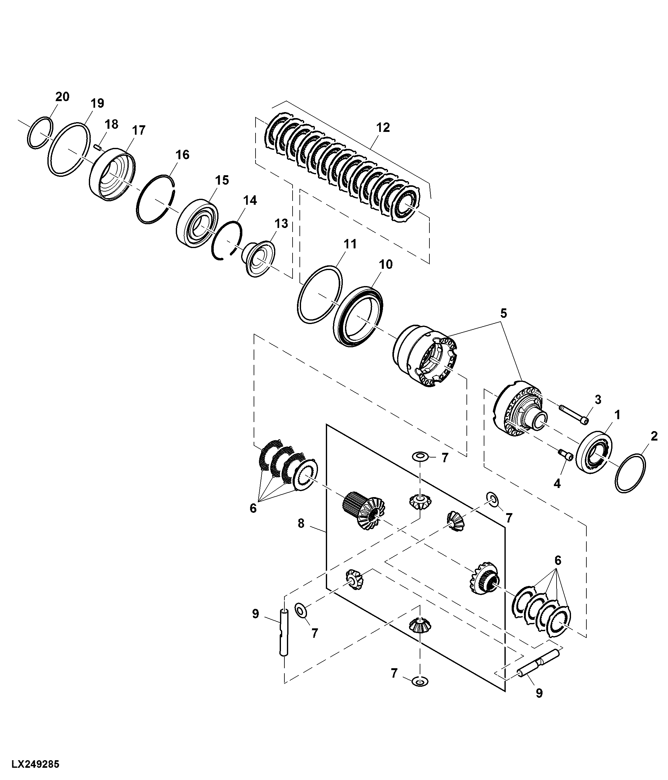 Differential / Multiple Disk, 3 Pieces MFWD Axle, W/ Hydraulic Differential Lock