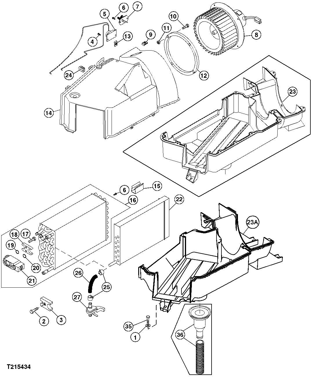 Heater and Air Conditioning Module Assembly
