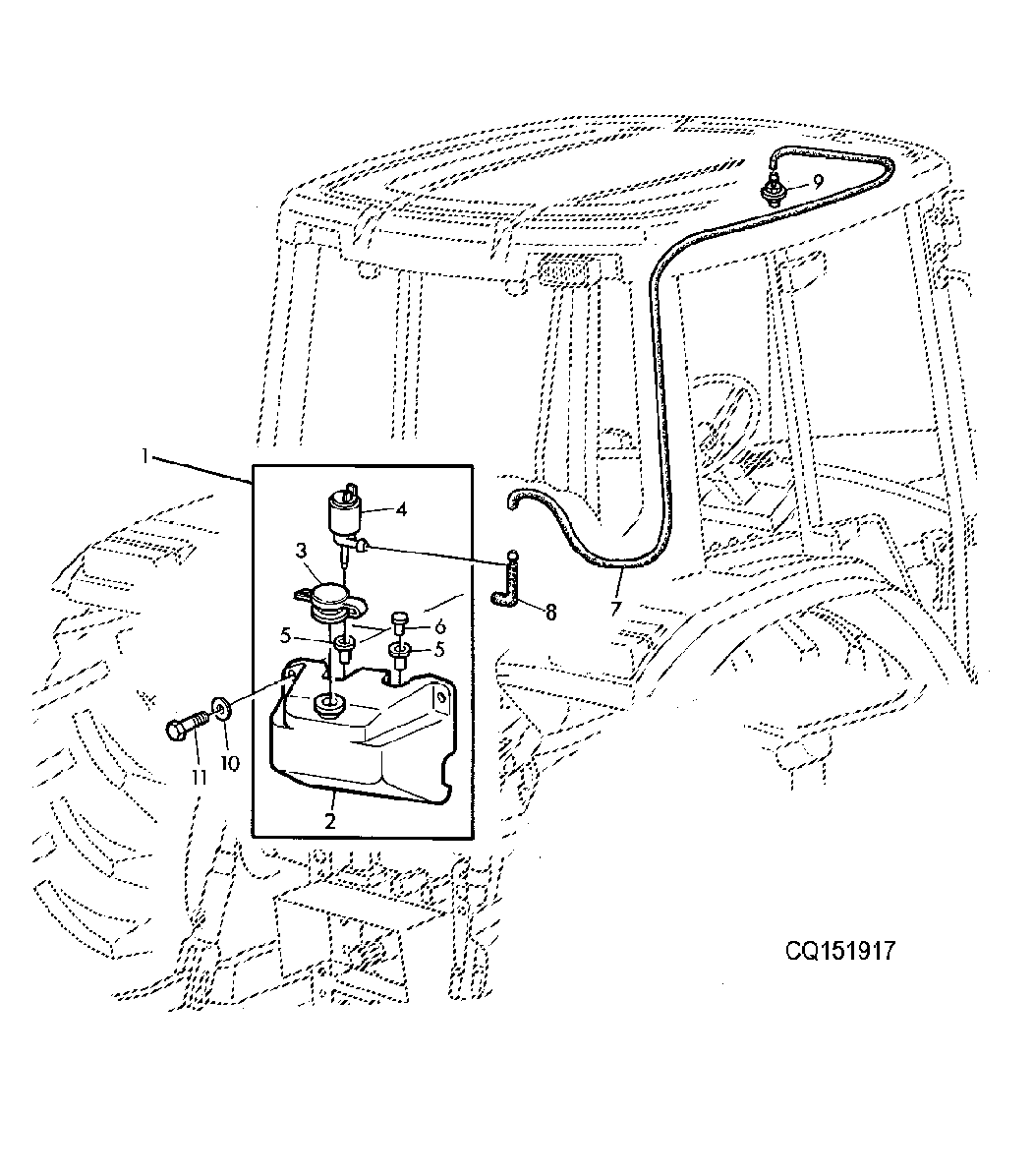 WINDSCREEN WASHER SYSTEM WITH RESERVOIR (FRONT)