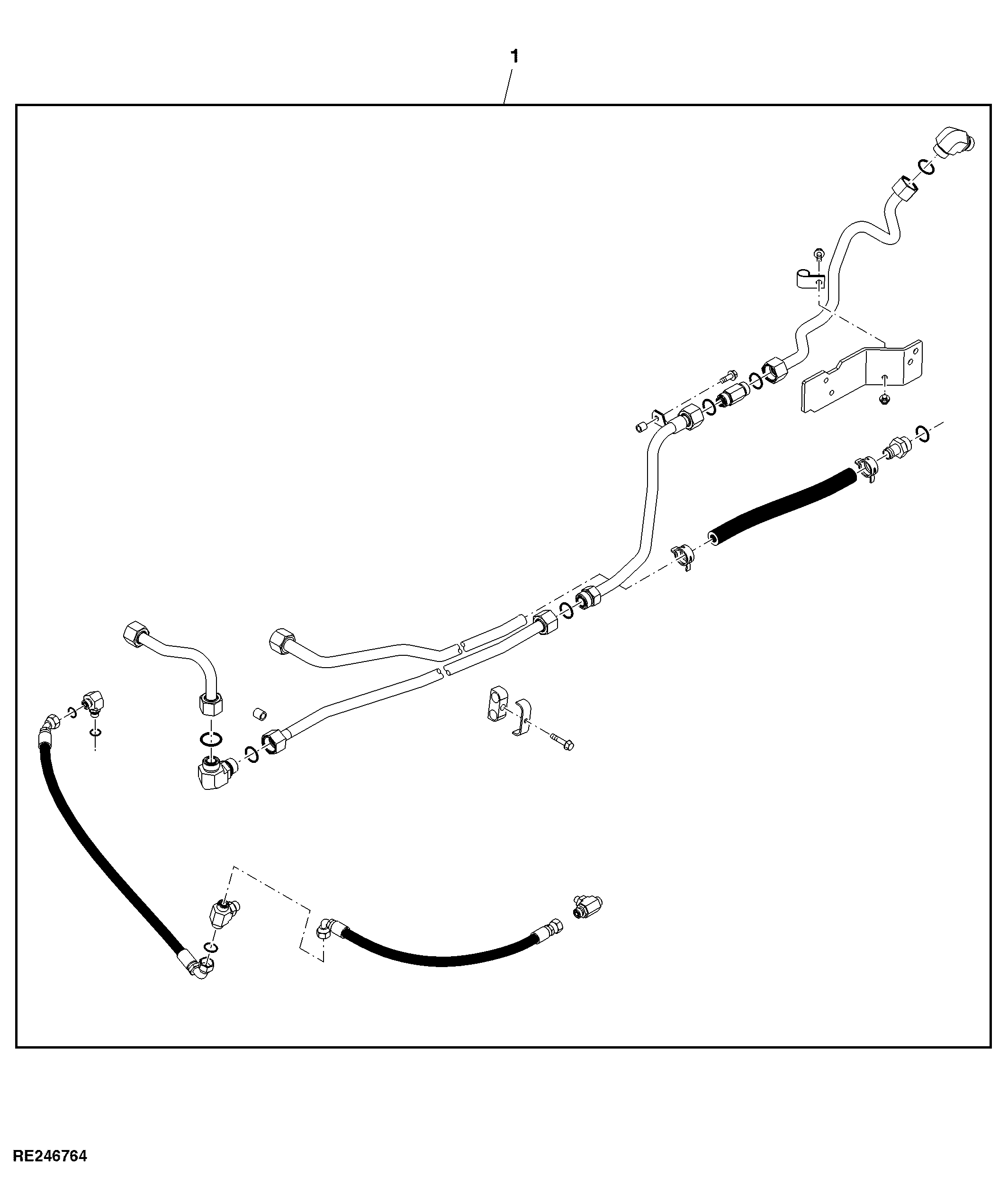 Attachment, Mid-Mount EH Control Valve Plumbing W/O TLS™